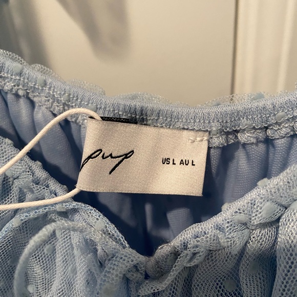 Petal and Pup Belle Swiss Dot Tulle Tiered Maxi Dress - Picture 5 of 8